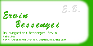 ervin bessenyei business card